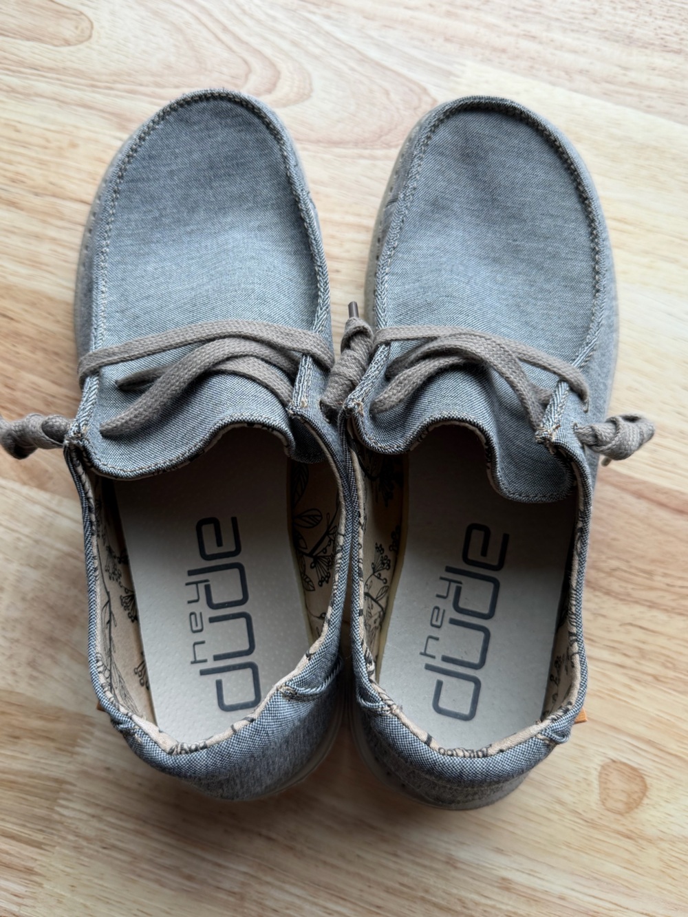 Hey Dude Wendy Stretch Steppa Gray Lightweight Women's Slip On Shoes Size 8